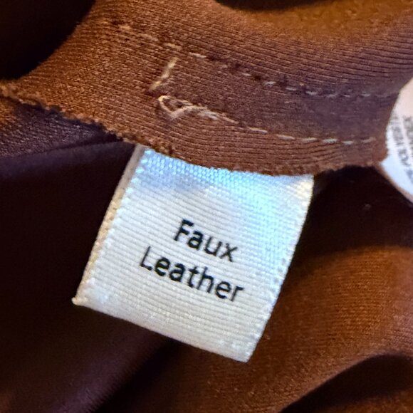 Philosophy Woman Brown Faux Leather Shacket 2X - Picture 10 of 10